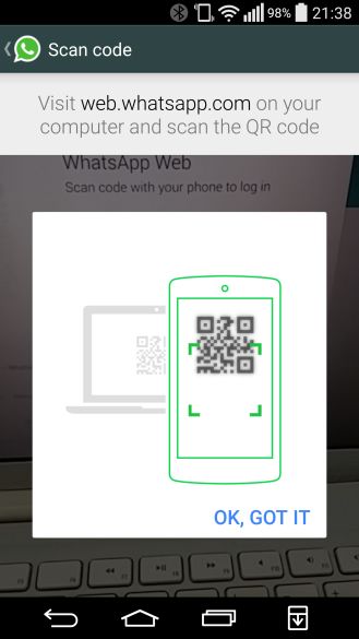 Fotografía - [Hands-On] WhatsApp Web Goes Live Pour les utilisateurs d'Android (BlackBerry et Windows Phone aussi, mais pas iOS)